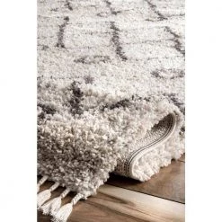 Transitional Kristi Shag Ivory 10 ft. x 14 ft. Indoor Area Rug by Home Decorators Collection -Home Decorators Store ivory home decorators collection area rugs kkel02a 10014 4f 1000