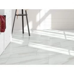 Kolasus 12 in. x 24 in. Polished Porcelain Stone Look Floor and Wall Tile (16 sq. ft./Case) by Home Decorators Collection -Home Decorators Store kolasus white polished home decorators collection porcelain tile nhdkolwhi1224p 31 1000