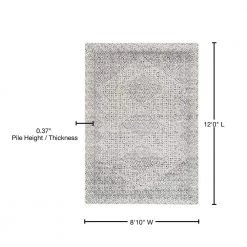 Mozaik Tribal Light Gray 9 ft. x 12 ft. Area Rug by Home Decorators Collection -Home Decorators Store light grey home decorators collection area rugs rzsp01a 9012 76 1000