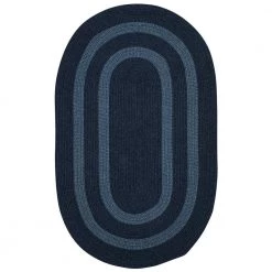 Paige Midnight Blue 8 ft. x 11 ft. Oval Braided Area Rug by Home Decorators Collection