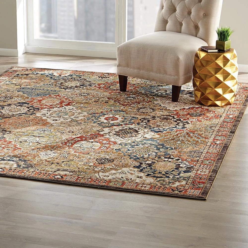 Patchwork Multi 2 ft. x 4 ft. Medallion Scatter Area Rug by Home Decorators Collection 2 Patchwork Multi 2 ft. x 4 ft. Medallion Scatter Area Rug by Home Decorators Collection - Image 2