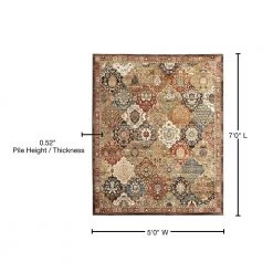 Patchwork Multi 5 ft. x 7 ft. Medallion Area Rug by Home Decorators Collection -Home Decorators Store multi home decorators collection area rugs 550011 76 1000