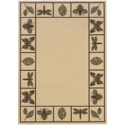 Modesto Natural Multi 8 ft. Indoor/Outdoor Area Rug by Home Decorators Collection