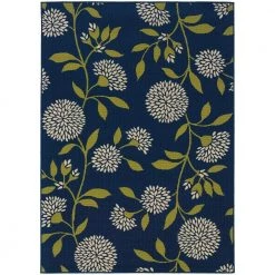 Aster Navy 5 ft. x 8 ft. Area Rug by Home Decorators Collection