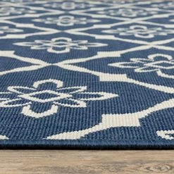 Odyssey Navy 7 ft. x 10 ft. Indoor/Outdoor Area Rug by Home Decorators Collection -Home Decorators Store navy home decorators collection outdoor rugs 9526530320 1f 1000
