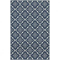 Odyssey Navy 7 ft. x 10 ft. Indoor/Outdoor Area Rug by Home Decorators Collection