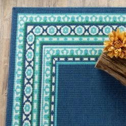 Tonga Navy 8 ft. x 11 ft. Indoor/Outdoor Area Rug by Home Decorators Collection -Home Decorators Store navy home decorators collection outdoor rugs 9526850320 76 1000