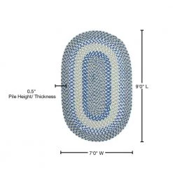 Island Ocean Blue 7 ft. x 9 ft. Oval Braided Area Rug by Home Decorators Collection -Home Decorators Store ocean blue home decorators collection area rugs bk59r084x108 76 1000