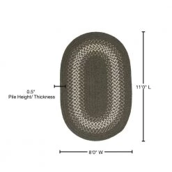 Chancery Olive 8 ft. x 11 ft. Oval Braided Area Rug by Home Decorators Collection 9 Chancery Olive 8 ft. x 11 ft. Oval Braided Area Rug by Home Decorators Collection -Home Decorators Store olive home decorators collection area rugs ng69r096x132 76 1000