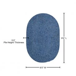 Dover Chenille Petal Blue 6 ft. x 9 ft. Oval Braided Area Rug by Home Decorators Collection -Home Decorators Store petal blue home decorators collection area rugs 3354125310 76 1000