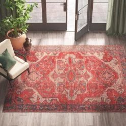 Polaris Red 7 ft. 6 in. x 9 ft. 6 in. Medallion Rectangle Area Rug by Home Decorators Collection -Home Decorators Store red blue home decorators collection area rugs rug140460 44 1000