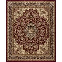 Silk Road Red 8 ft. x 10 ft. Medallion Area Rug by Home Decorators Collection