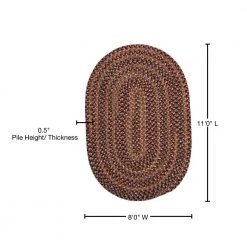 Petra Rosewood 8 ft. x 11 ft. Oval Braided Area Rug by Home Decorators Collection -Home Decorators Store rosewood home decorators collection area rugs tl70r096x132 76 1000