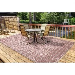 Ikat Rust 5 ft. x 7 ft. Indoor/Outdoor Area Rug by Home Decorators Collection -Home Decorators Store rust home decorators collection outdoor rugs 87305 76 1000