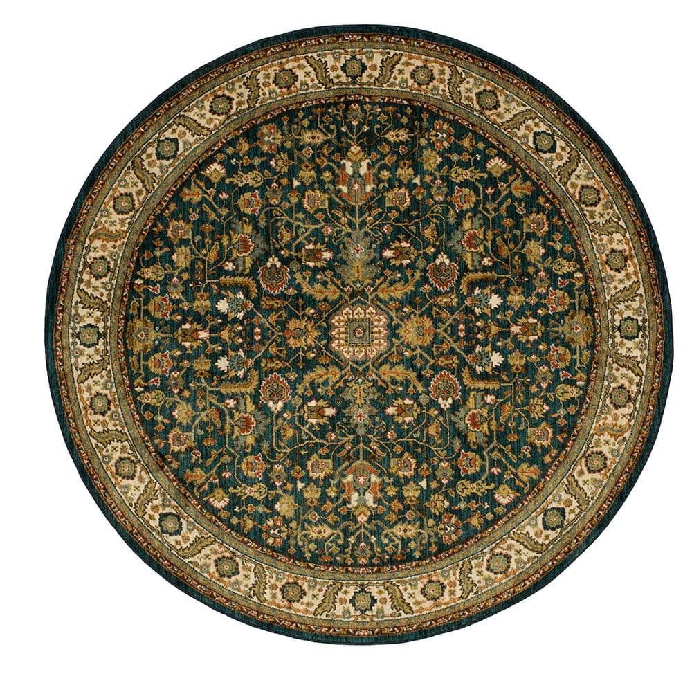 Mariah Sapphire 8 ft. x 8 ft. Round Rug by Home Decorators Collection 1 Mariah Sapphire 8 ft. x 8 ft. Round Rug by Home Decorators Collection