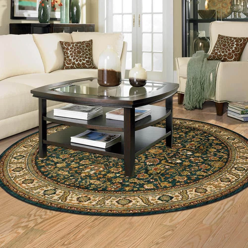 Mariah Sapphire 8 ft. x 8 ft. Round Rug by Home Decorators Collection 2 Mariah Sapphire 8 ft. x 8 ft. Round Rug by Home Decorators Collection - Image 2