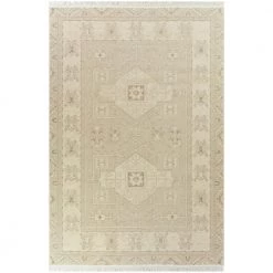 Decklyn Taupe 5 ft. x 7 ft. Oriental Fringe Area Rug by Home Decorators Collection