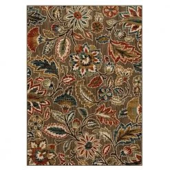 Elyse Taupe 8 ft. x 10 ft. Floral Area Rug by Home Decorators Collection