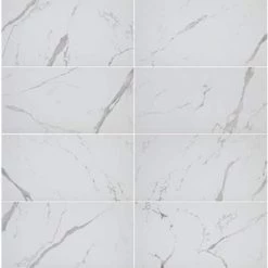 Carrara Matte Rectified 12 in. x 24 in. Porcelain Floor and Wall Tile (13.3 sq. ft. /case) by Home Decorators Collection -Home Decorators Store white matte home decorators collection porcelain tile chdeaj0212x24 4f 1000
